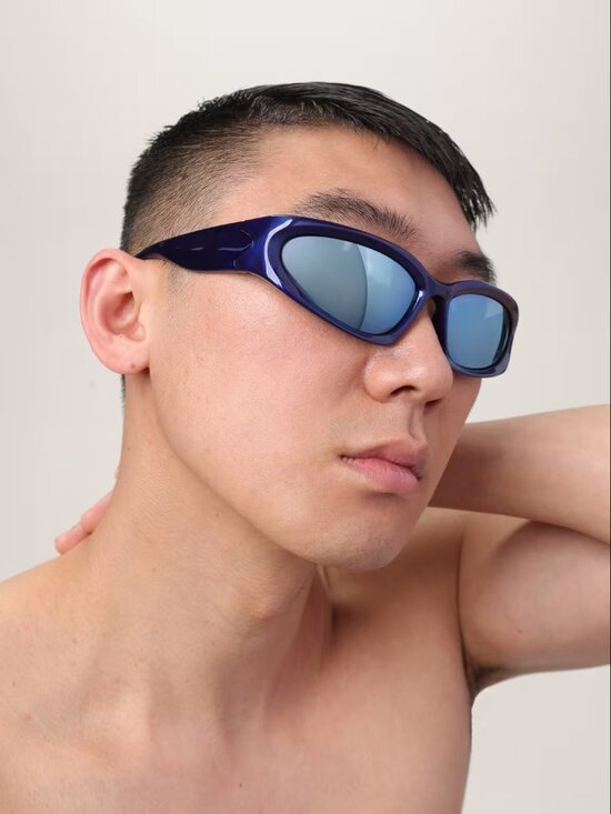 NEW BALENCIAGA BB0157S 009 SUNGLASSES BLUE UNISEX EYEWEAR BALENCIAGA main image 4